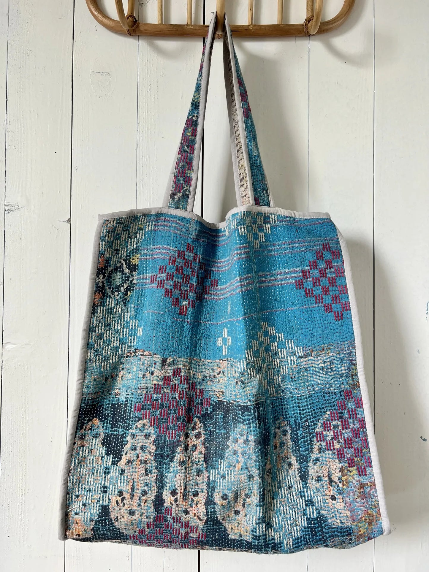 Ojigi Tote bag kantha n°4