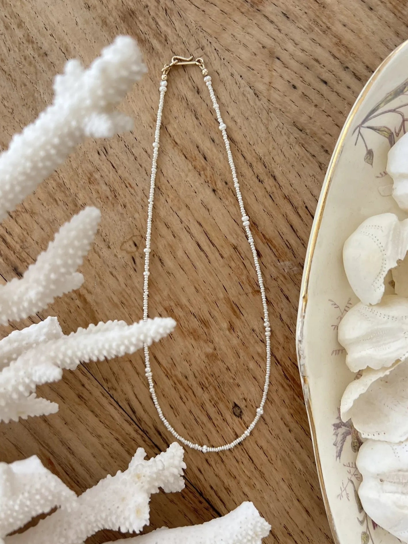 ojigi fin collier perles d'eau douce