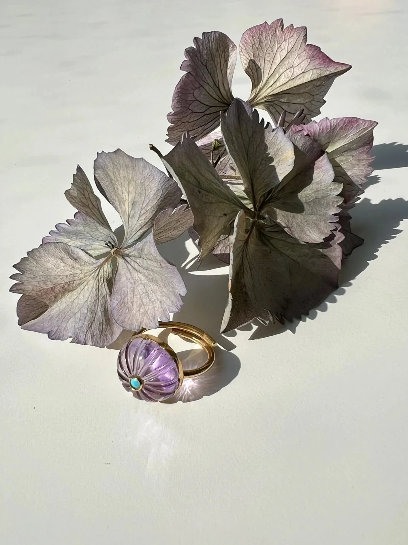 ojigi bague baie III améthyste et turquoise