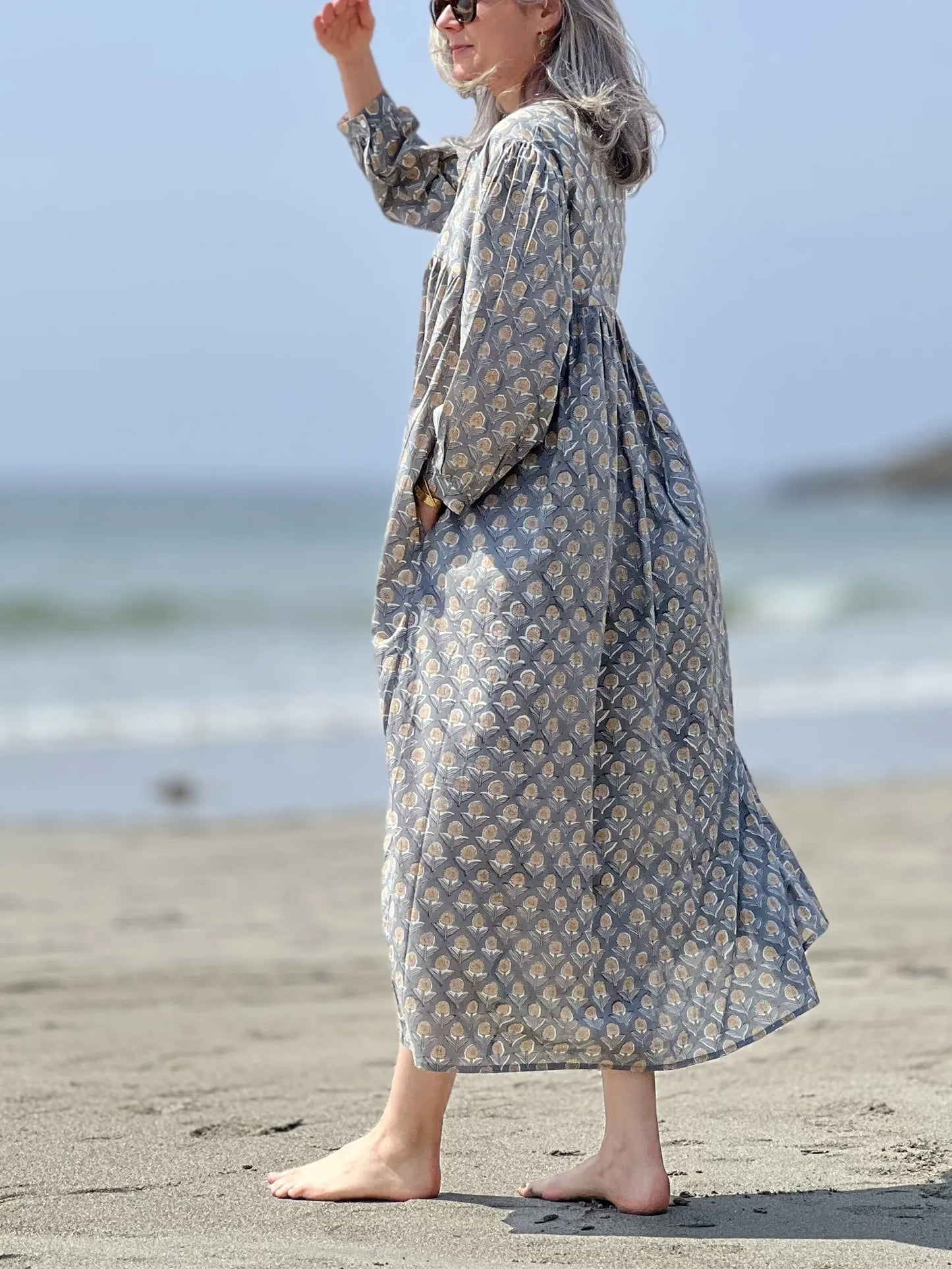 ojigi robe Eugénie sable gris