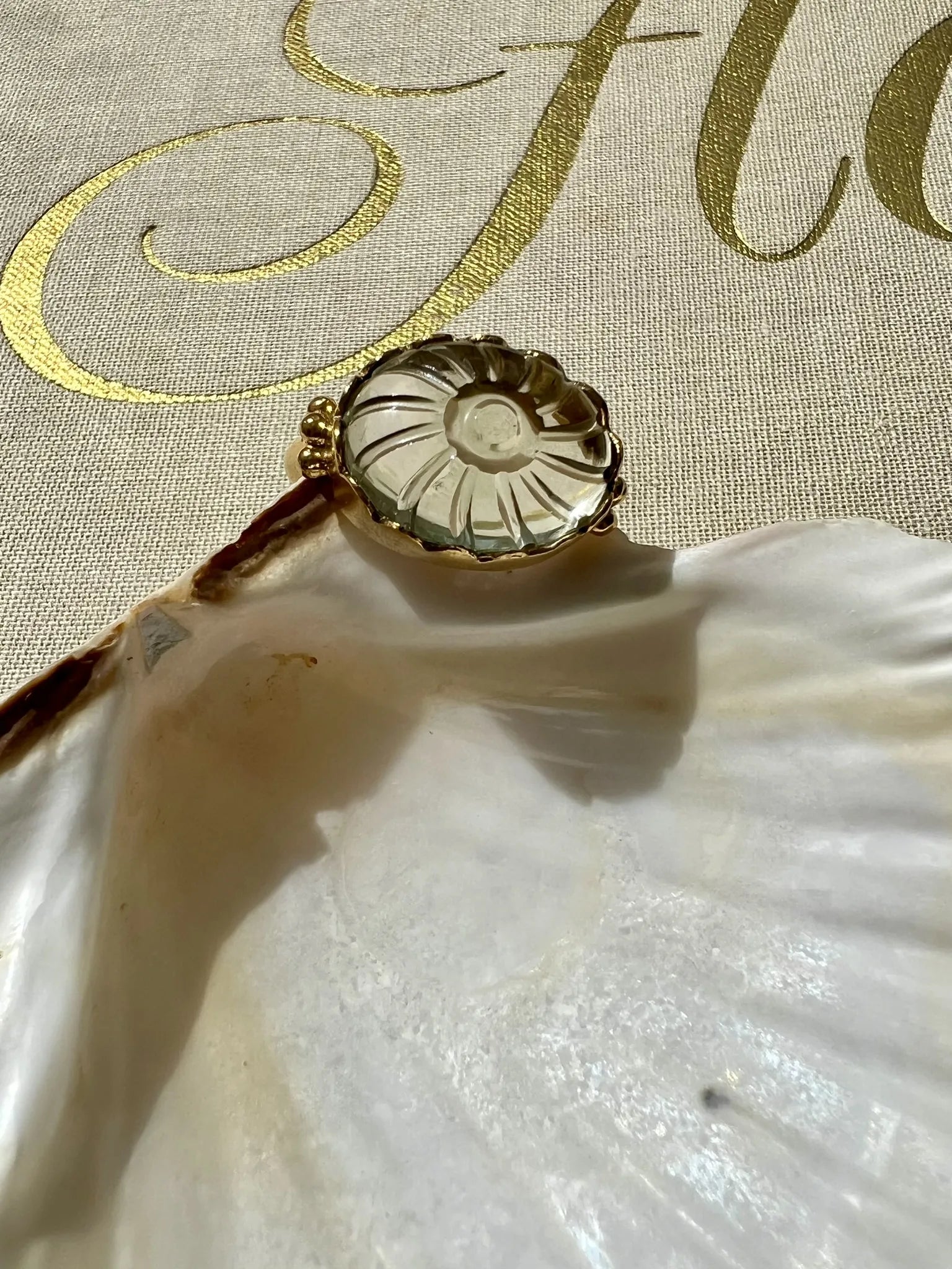 ojigi bague jaya améthyste verte