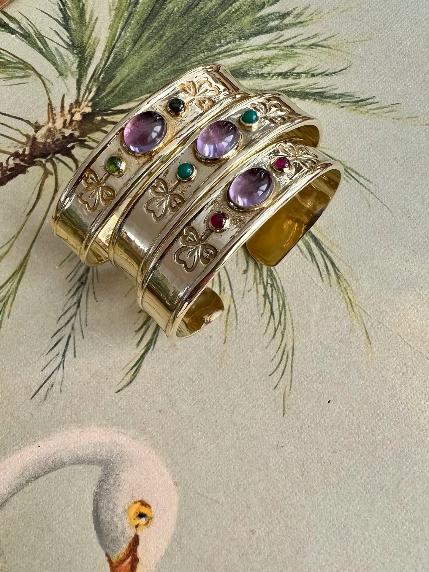 ojigi jonc oxalis améthyste tourmaline rose