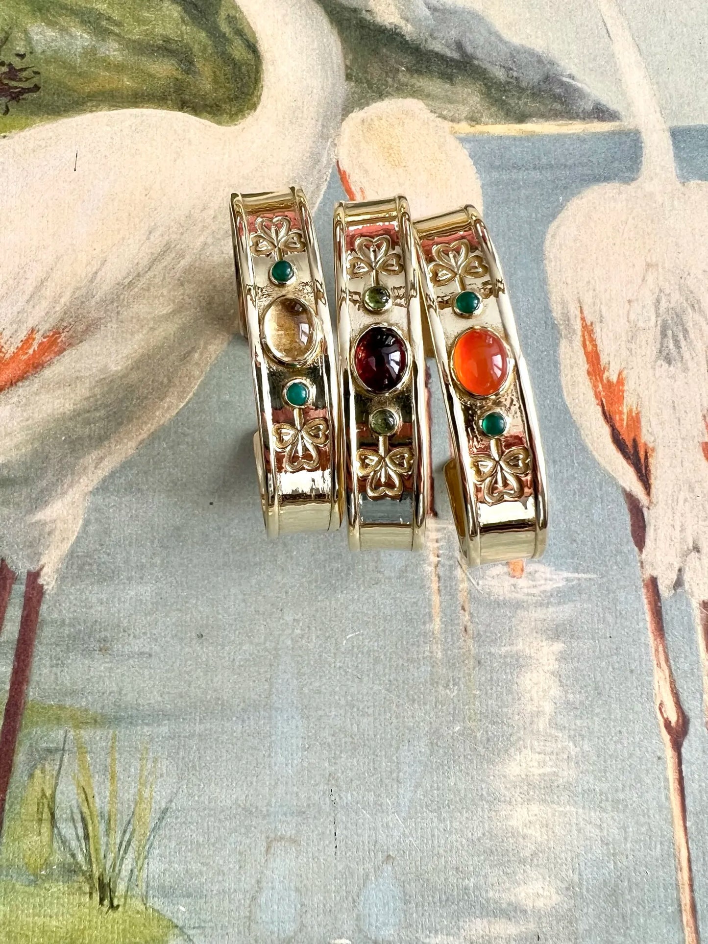 ojigi jonc oxalis cornaline onyx vert