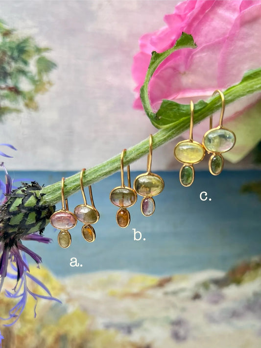 ojigi boucles d'oreilles petite lou tourmaline