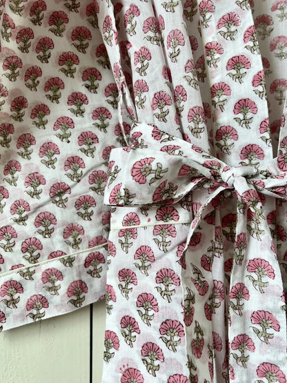 ojigi kimono goa bleuet rose et vert