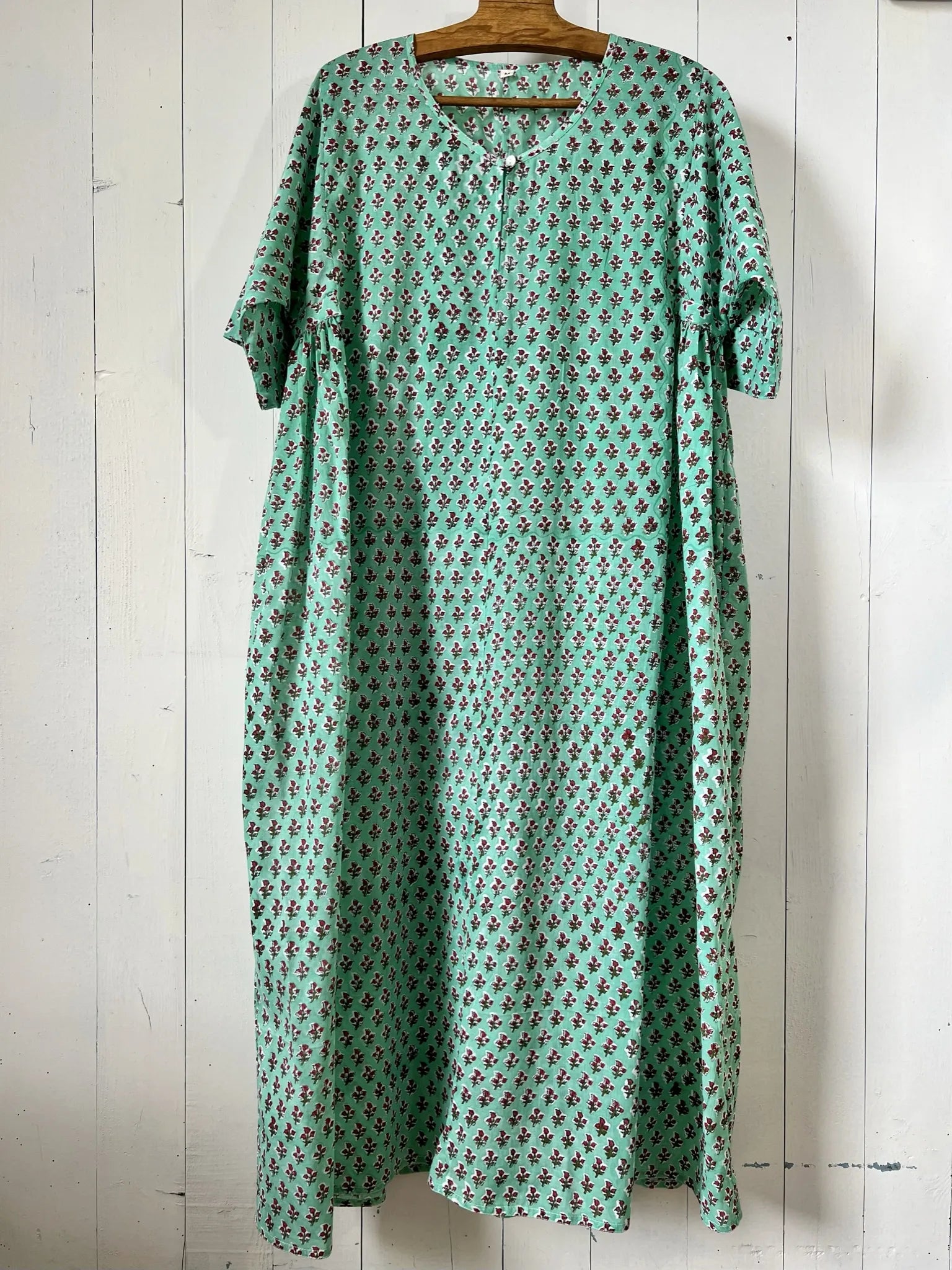 ojigi robe longue Joséphine vert bordeaux