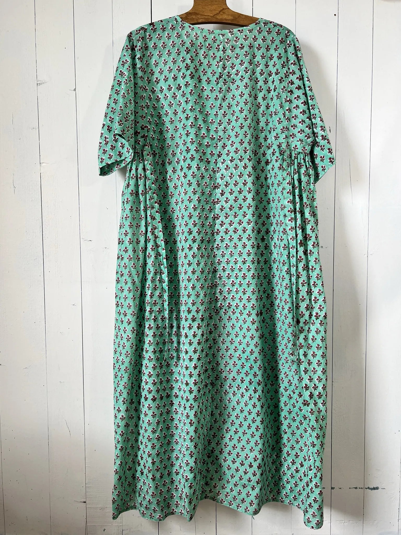 ojigi robe longue Joséphine vert bordeaux