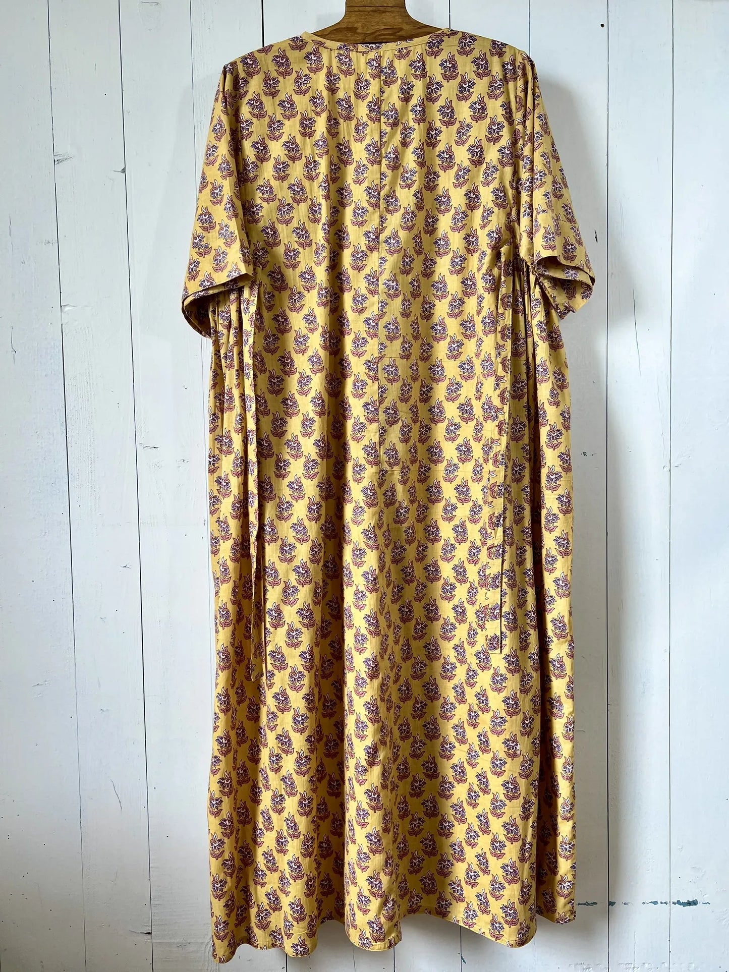 ojigi robe longue Joséphine jaune bleu vieux rose