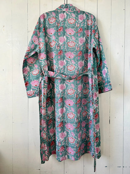 ojigi kimono goa turquoise rose orangé