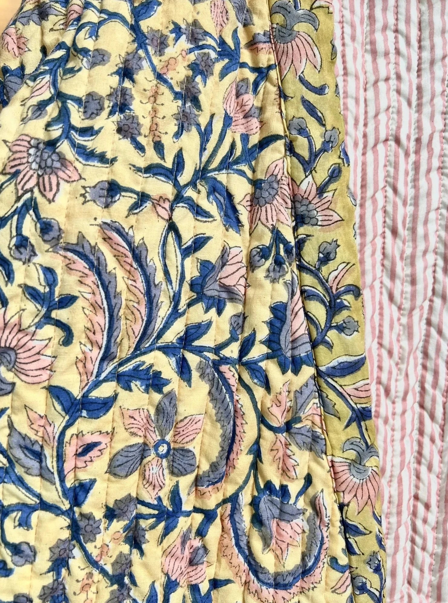 ojigi veste matelassée block print blés en provence
