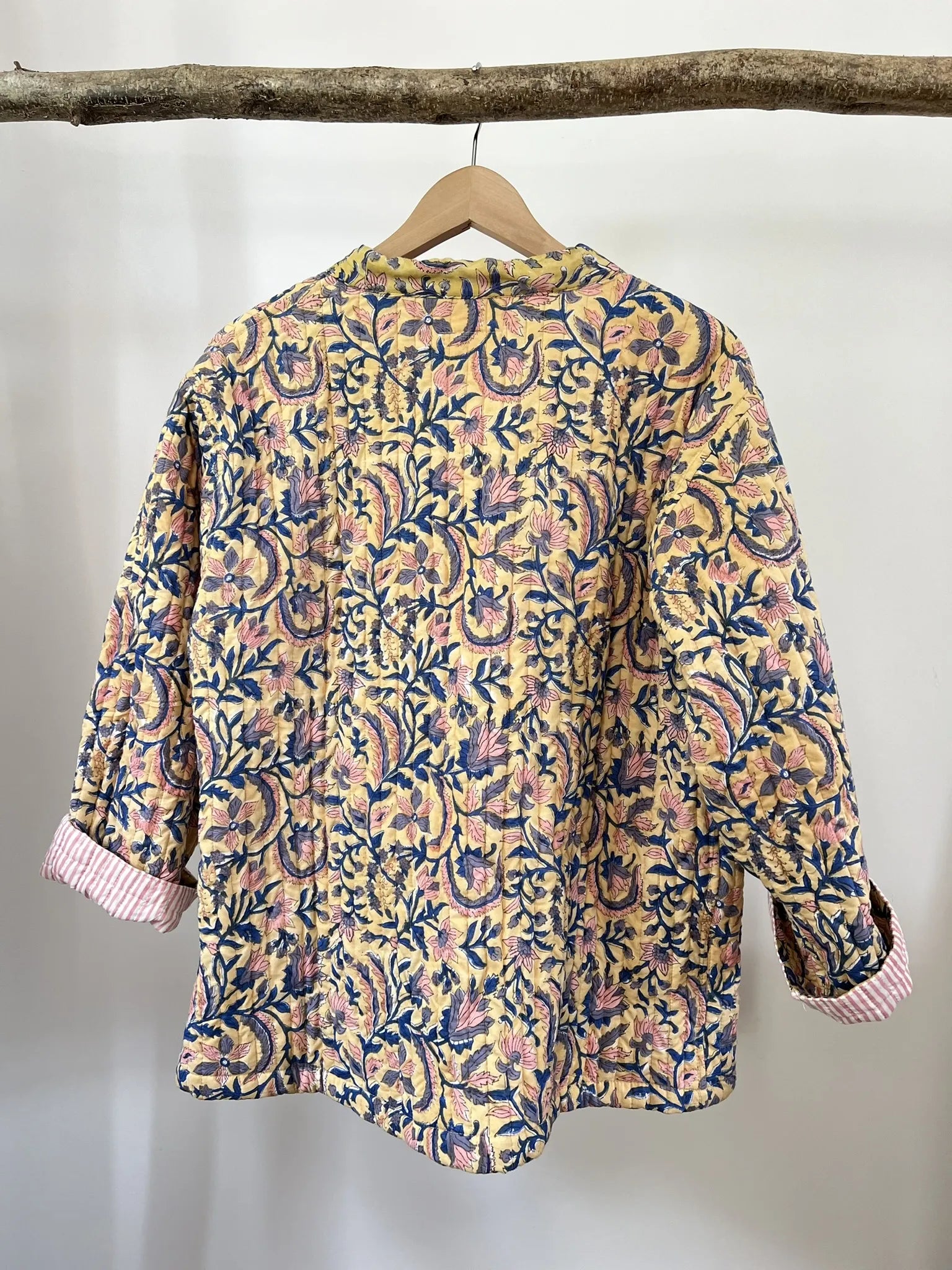 ojigi veste matelassée block print blés en provence