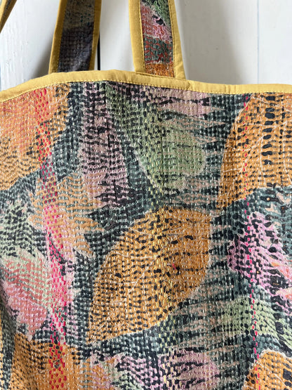 Ojigi Tote bag kantha n°7