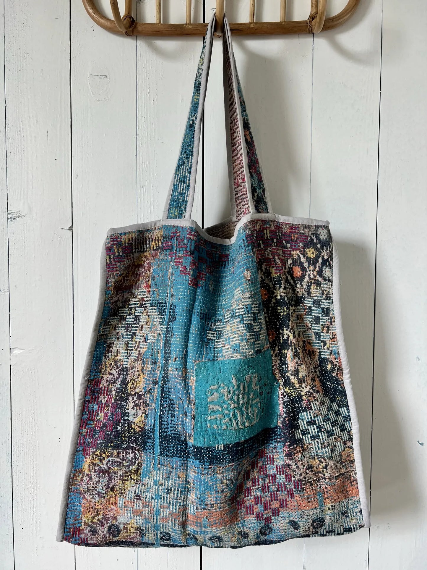 Ojigi Tote bag kantha n°4