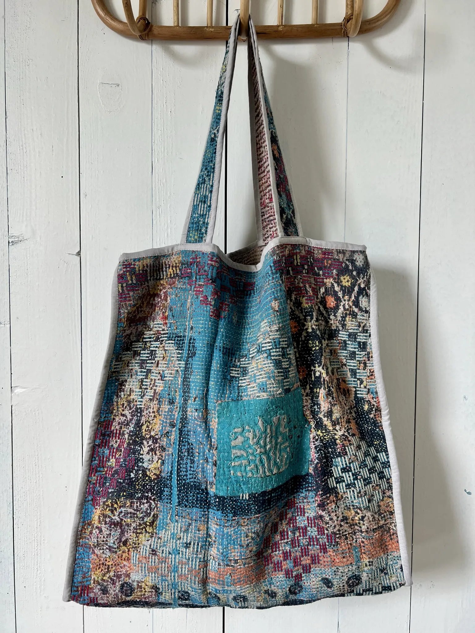 Ojigi Tote bag kantha n°4