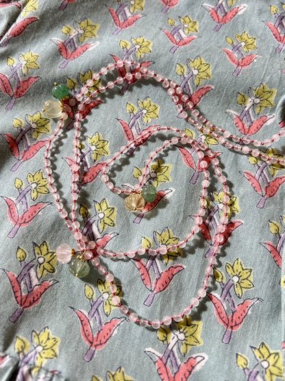 ojigi sautoir diwali quartz rose