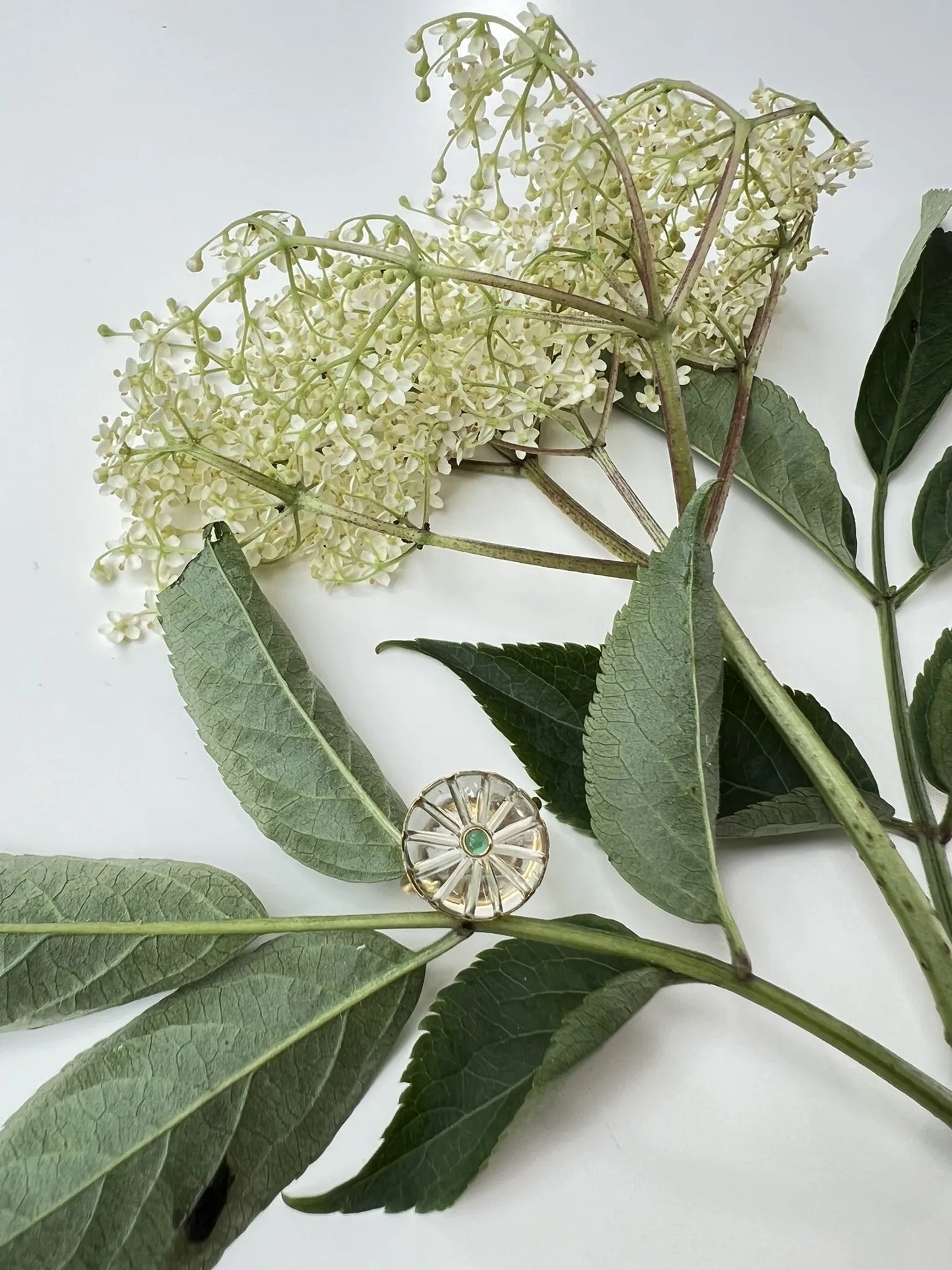 ojigi bague baie III améthyste verte et onyx vert