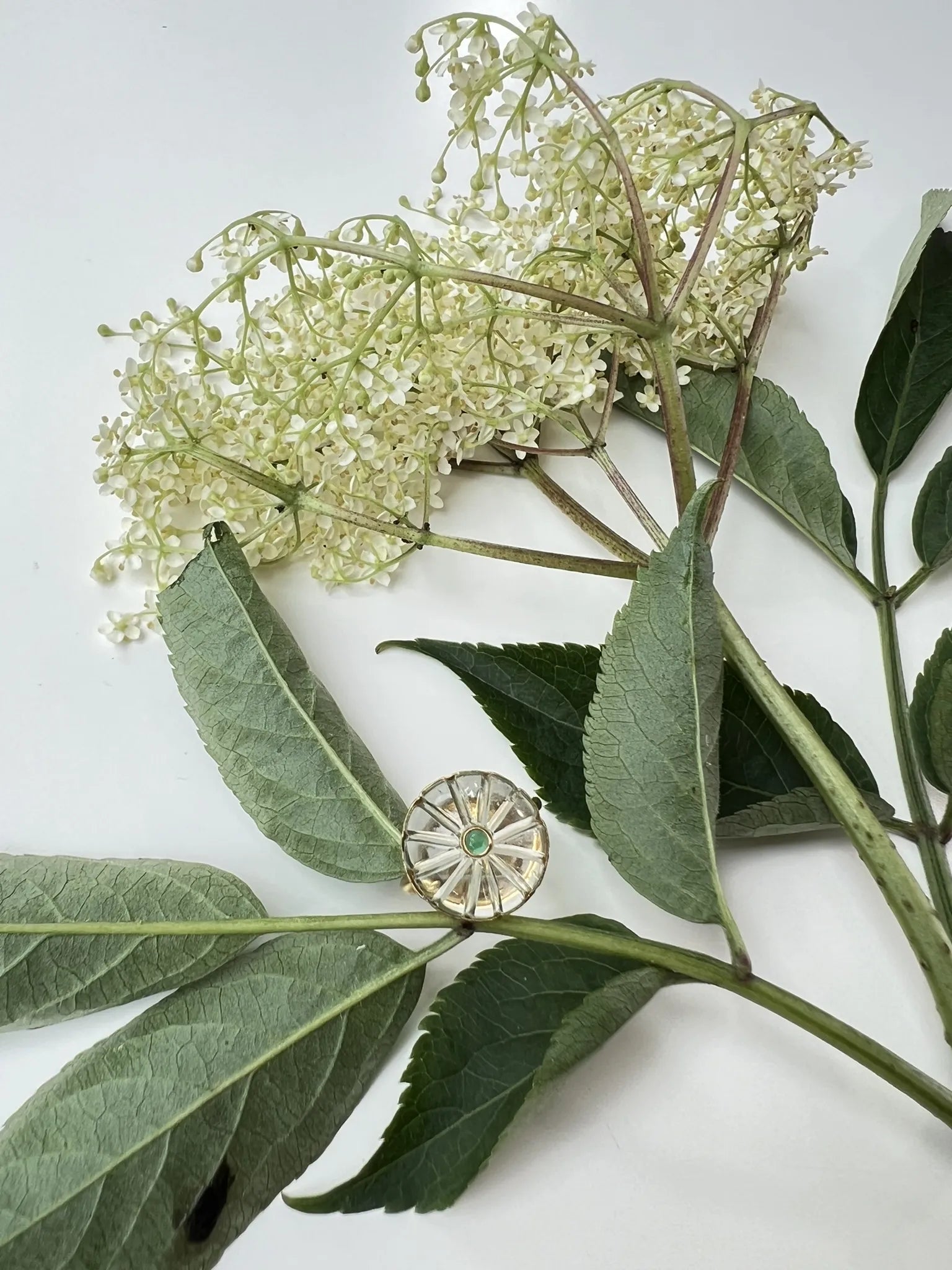 ojigi bague baie III améthyste verte et onyx vert