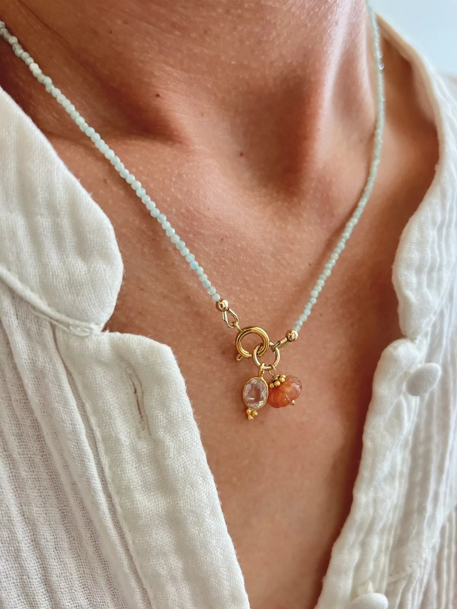 ojigi collier diwali amazonite
