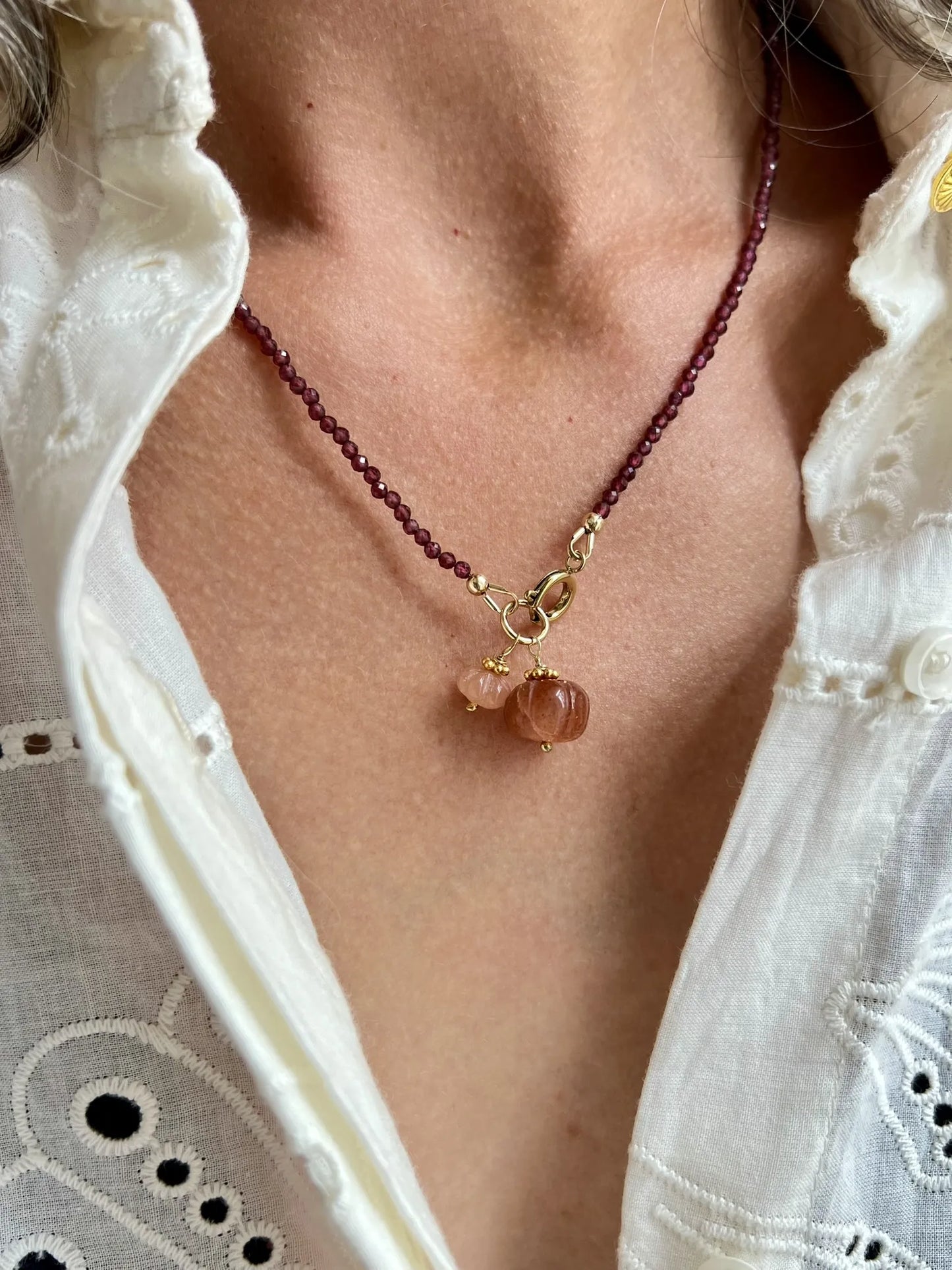 ojigi collier Diwali grenat