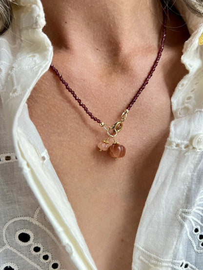 ojigi collier Diwali grenat