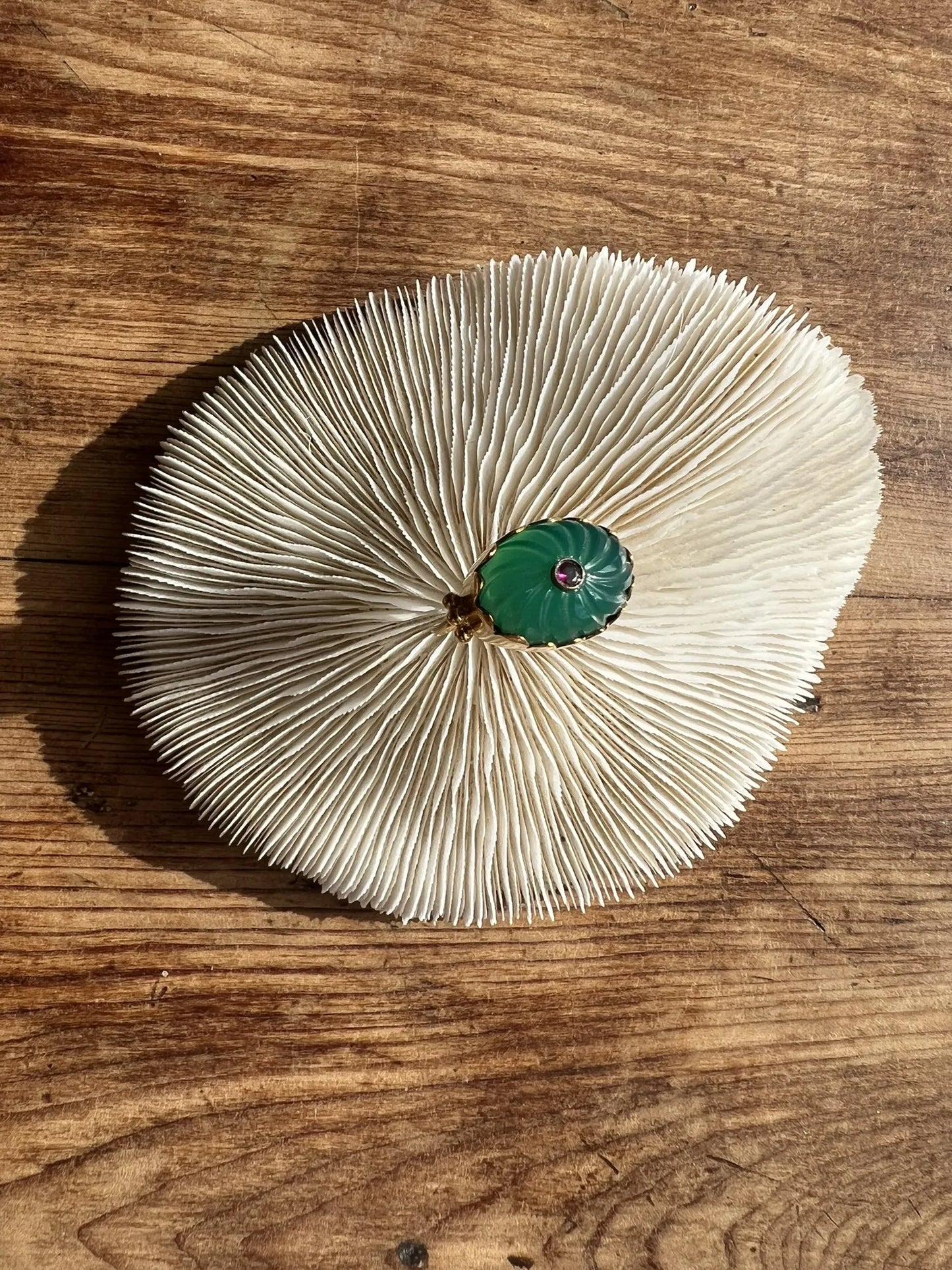 ojigi bague Luce onyx vert et rubis