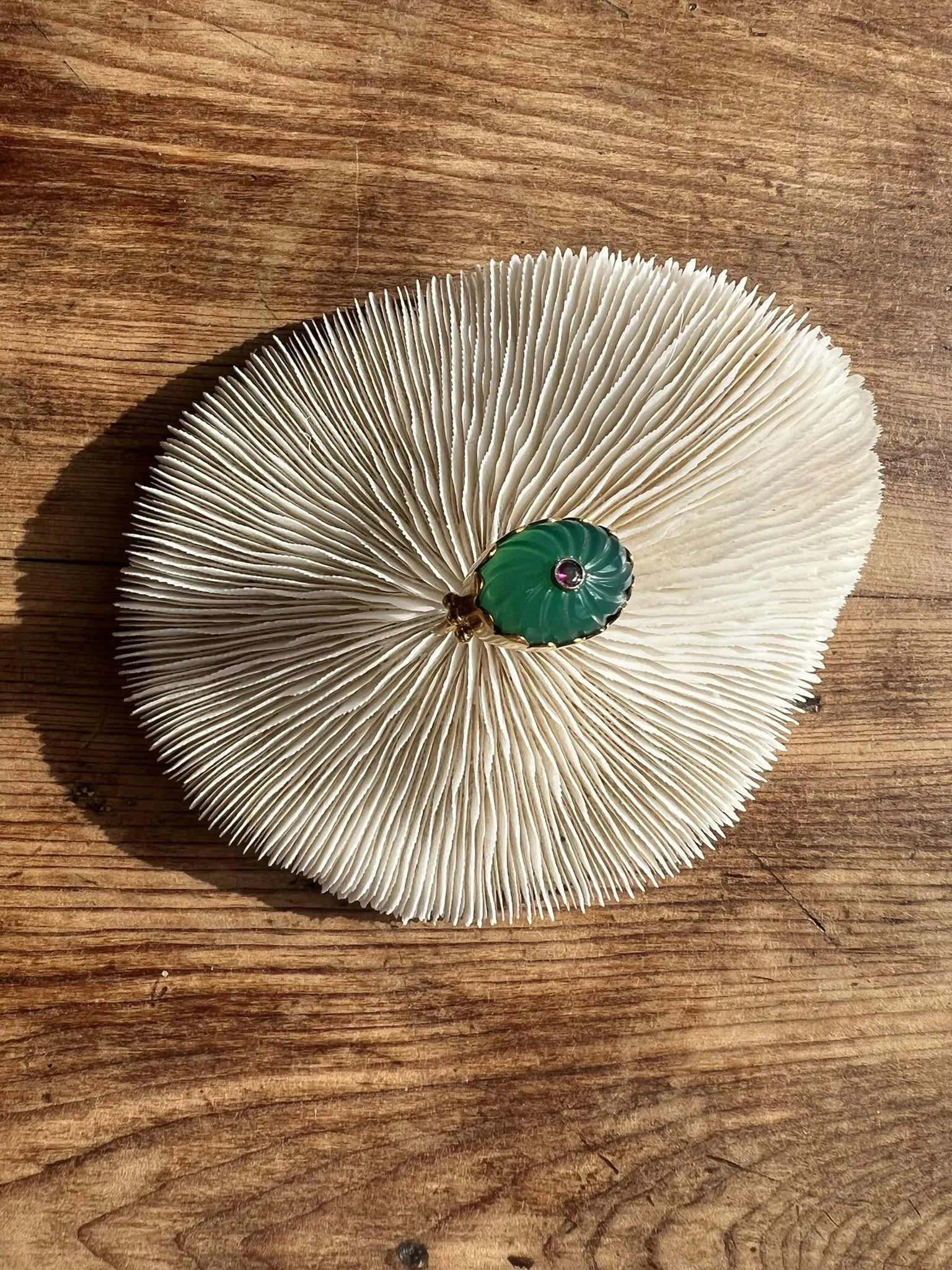 ojigi bague Luce onyx vert et rubis