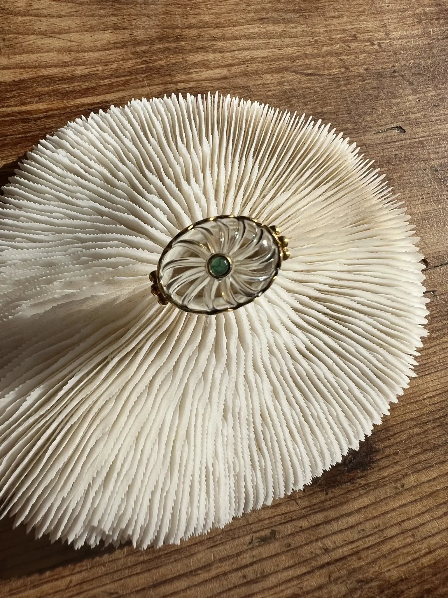ojigi bague Luce améthyste verte et onyx vert