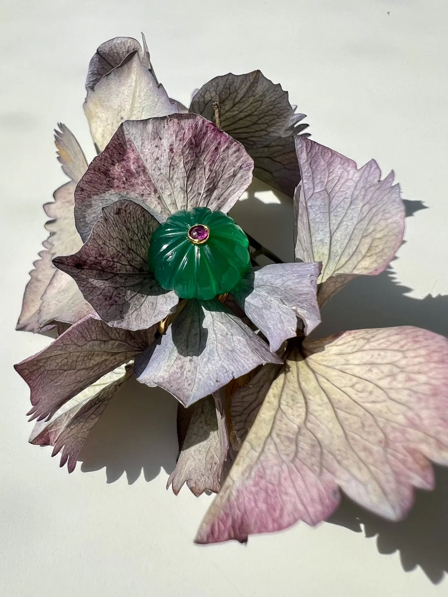 Ojigi bague baie II onyx vert et tourmaline
