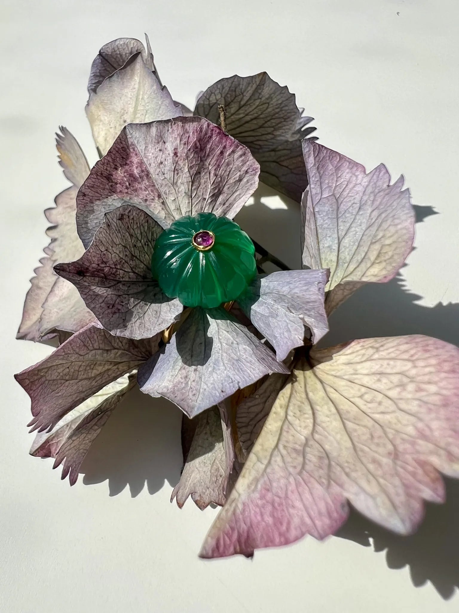 Ojigi bague baie II onyx vert et tourmaline
