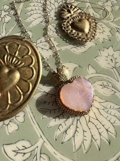 ojigi Madhura pendentif cœur pale rose