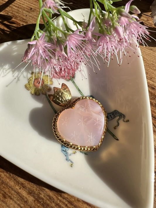 ojigi Madhura pendentif cœur pale rose