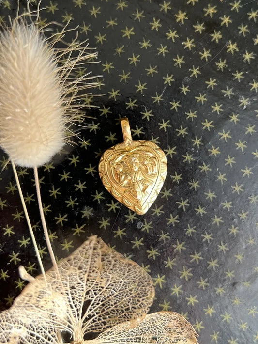 ojigi pendentif amulette Hanuman cœur 