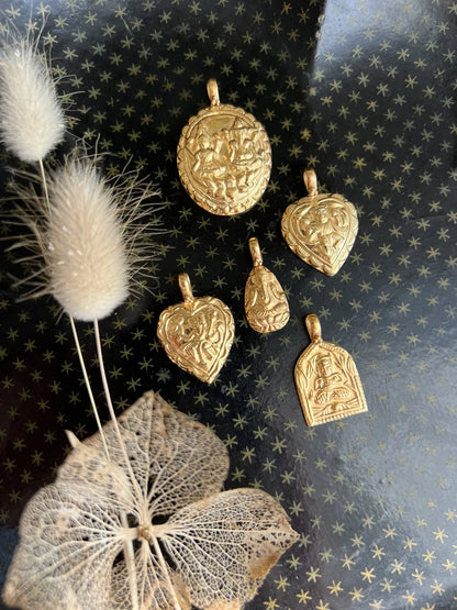 ojigi pendentif amulette Lakshmi & Ganesh