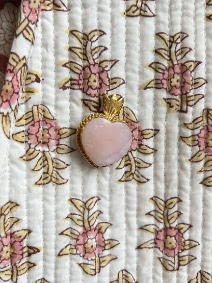 ojigi broche faites un vœu opale rose