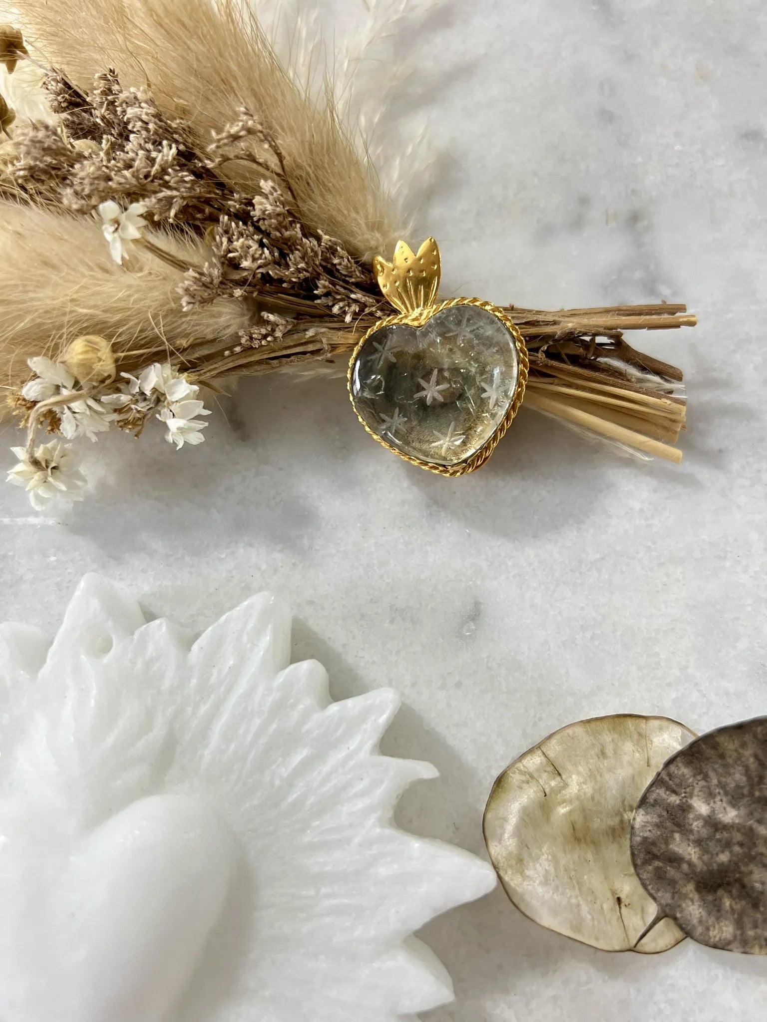 ojigi broche faites un vœu améthyste verte