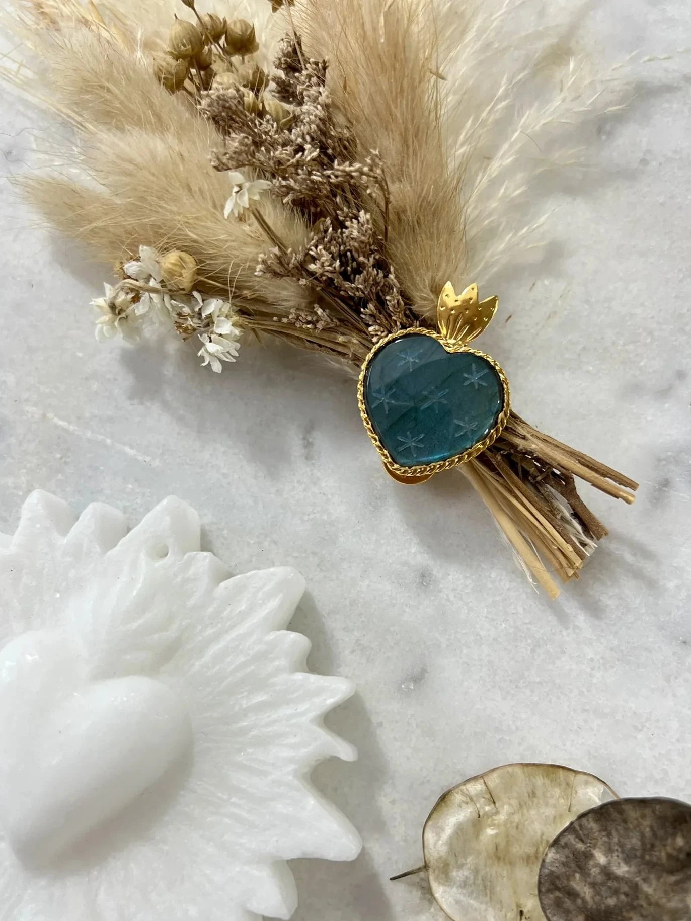 ojigi broche faites un vœu labradorite