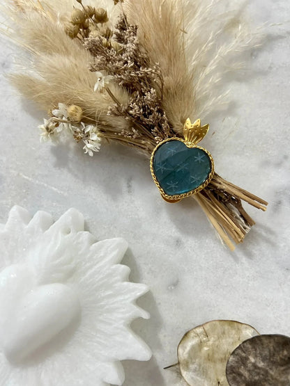 ojigi broche faites un vœu labradorite