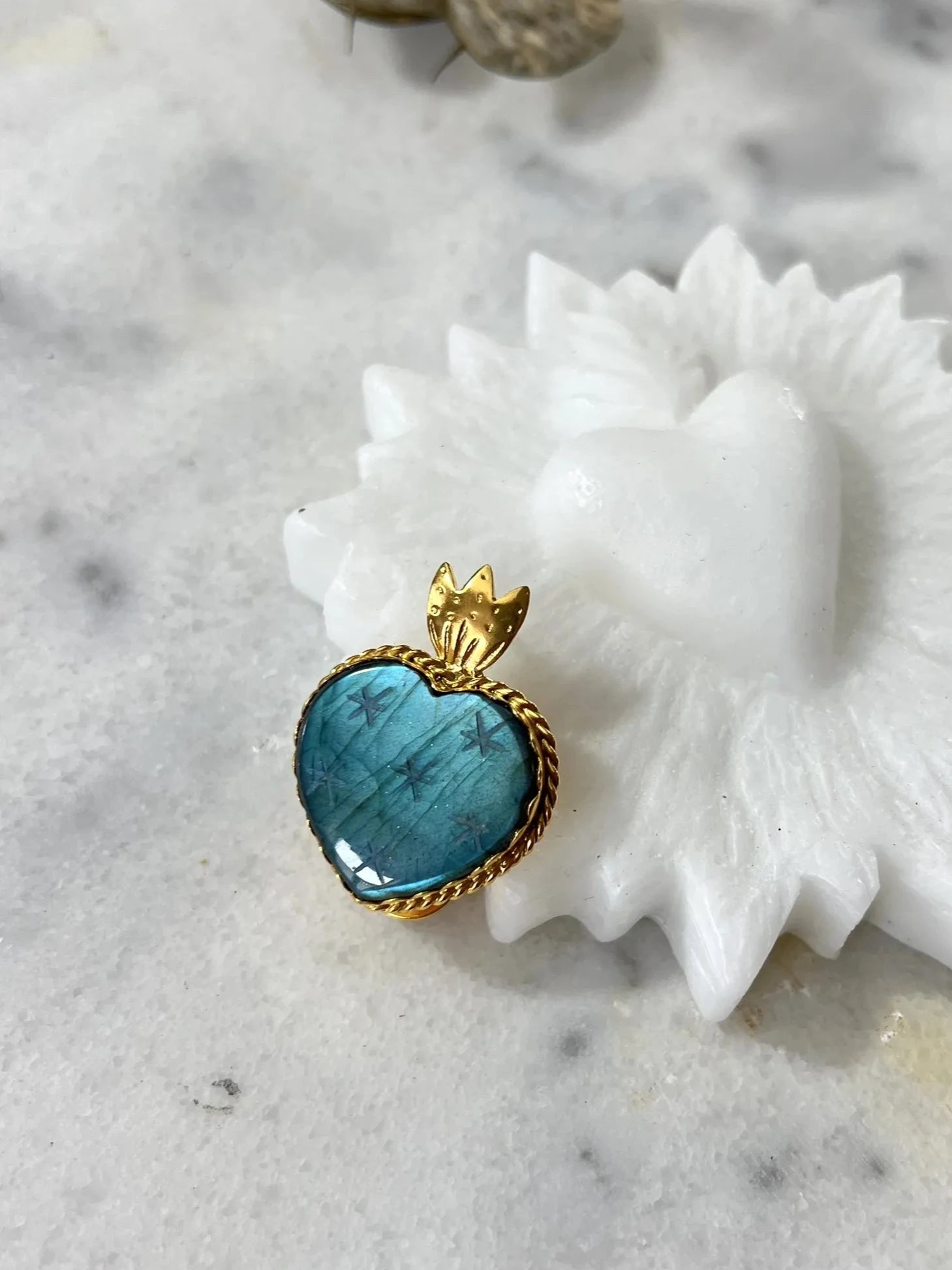 ojigi broche faites un vœu labradorite