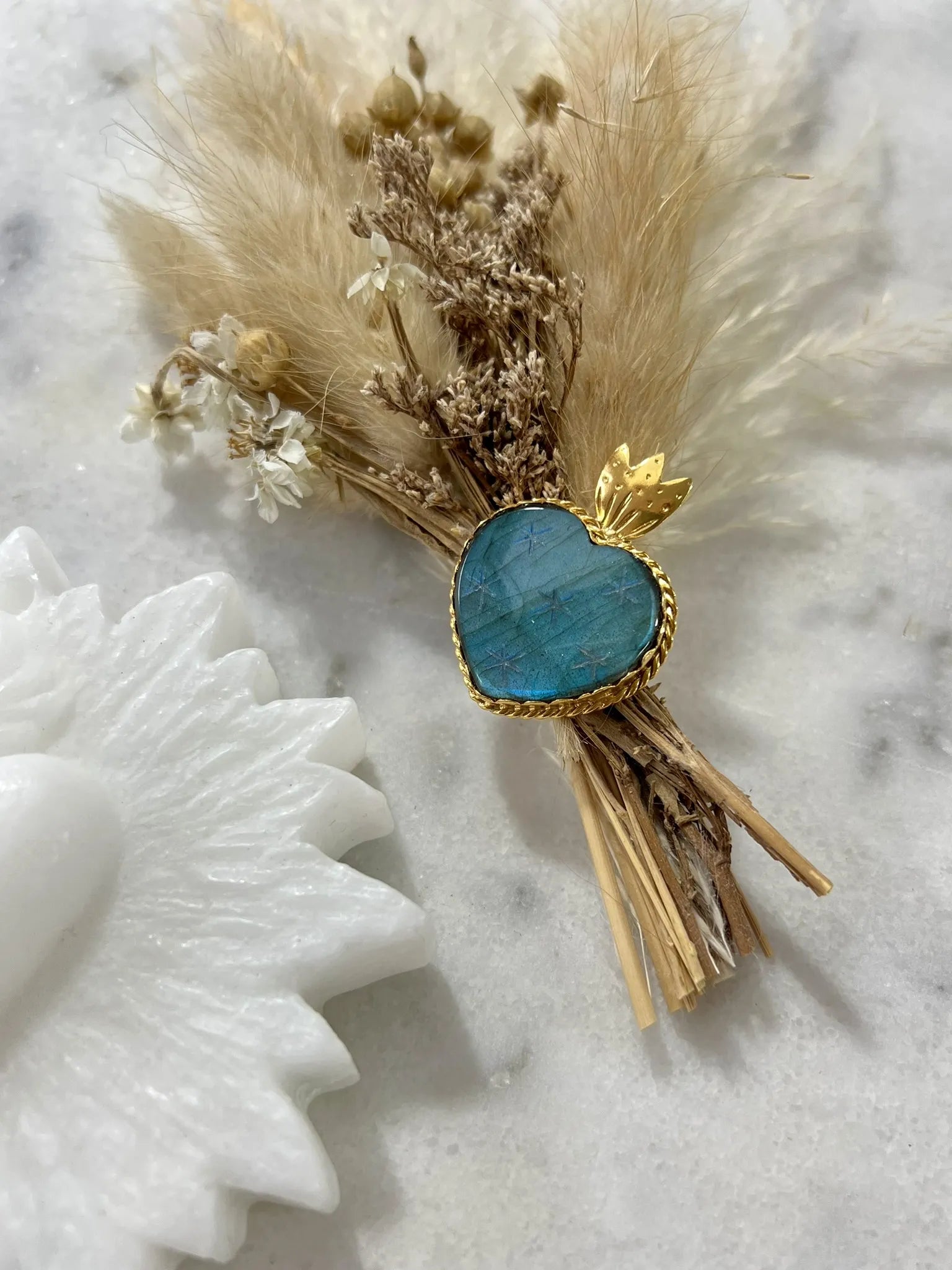 ojigi broche faites un vœu labradorite