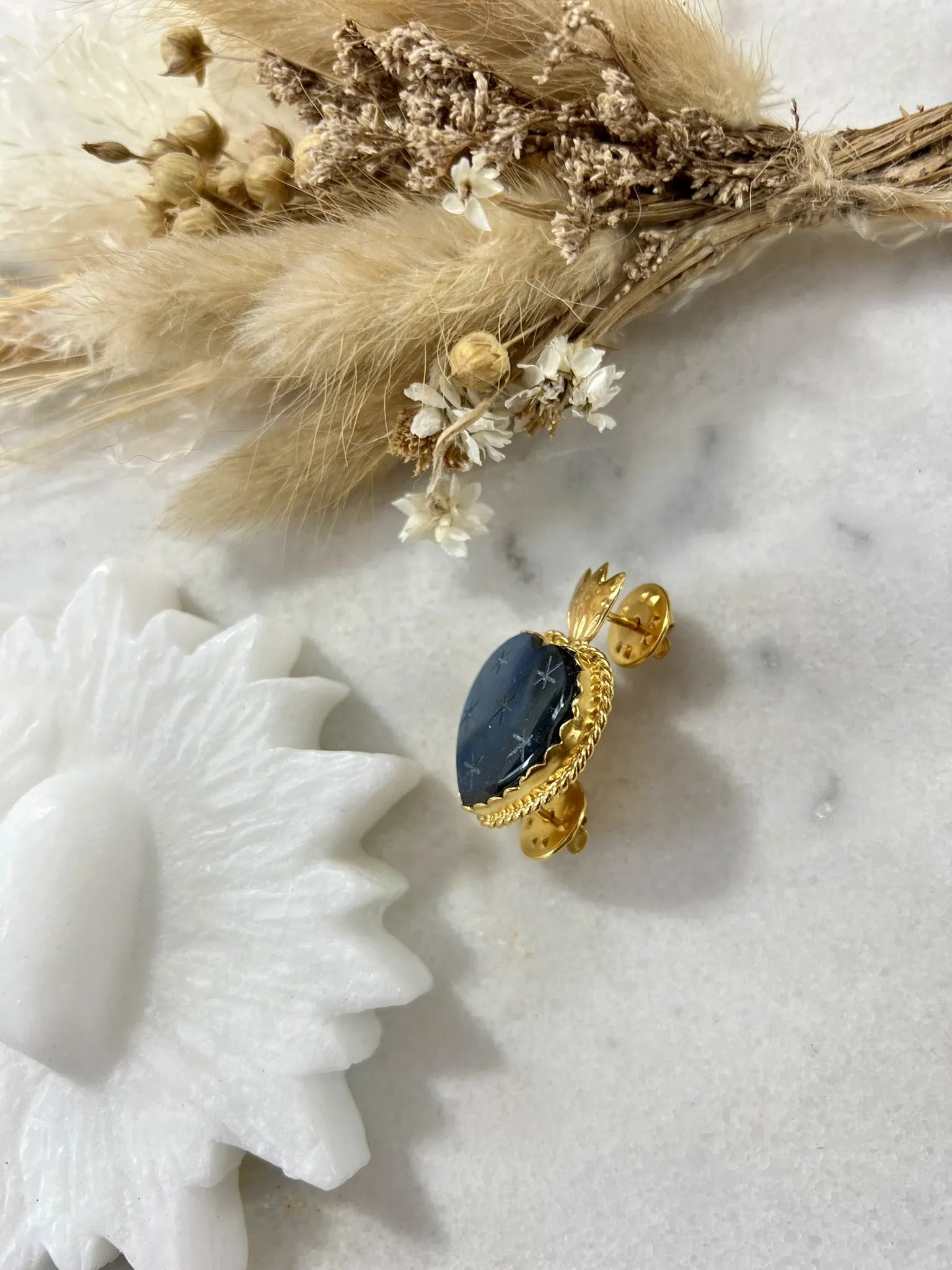 ojigi broche faites un vœu labradorite