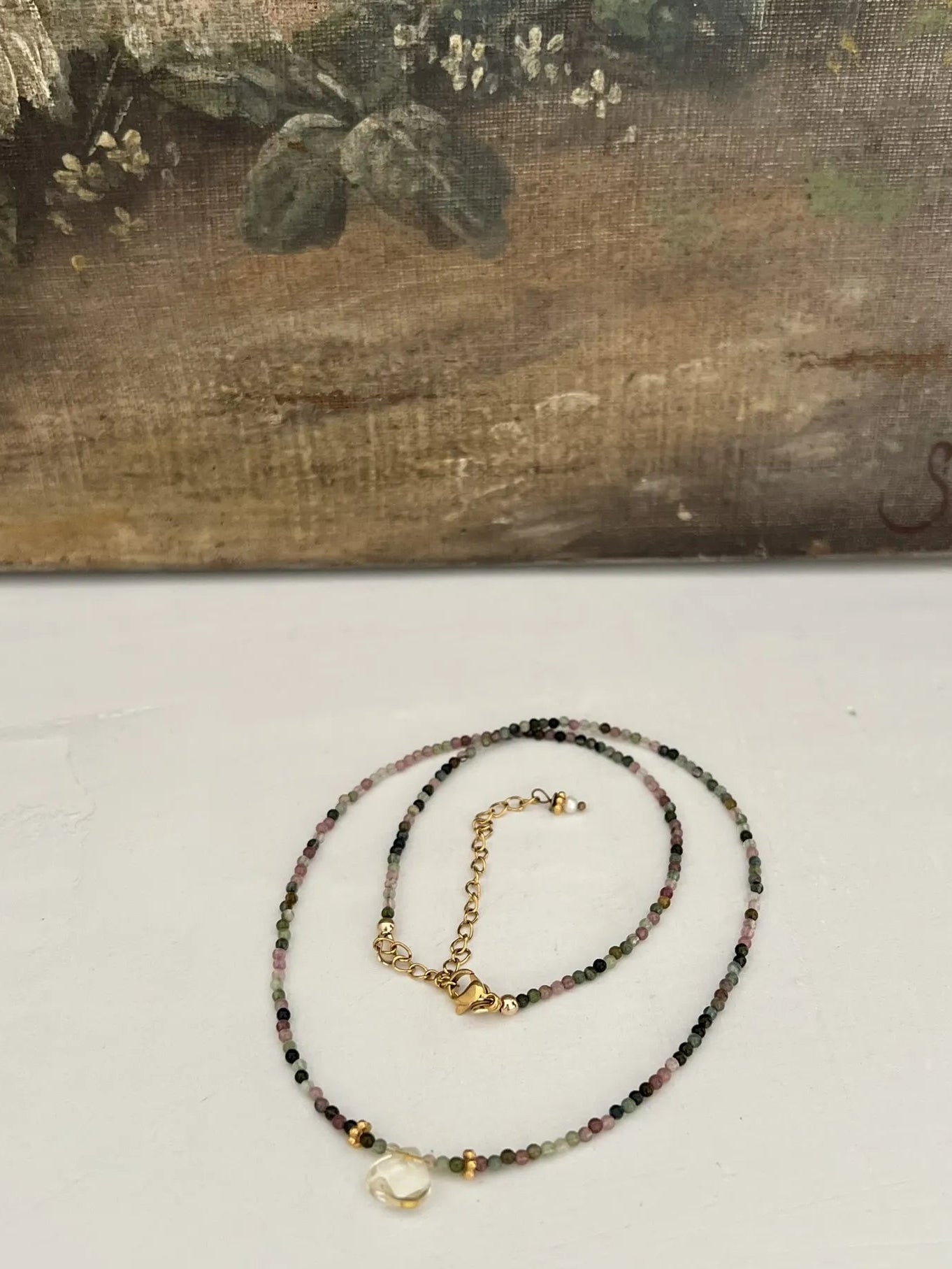 ojigi collier tourmaline et citrine