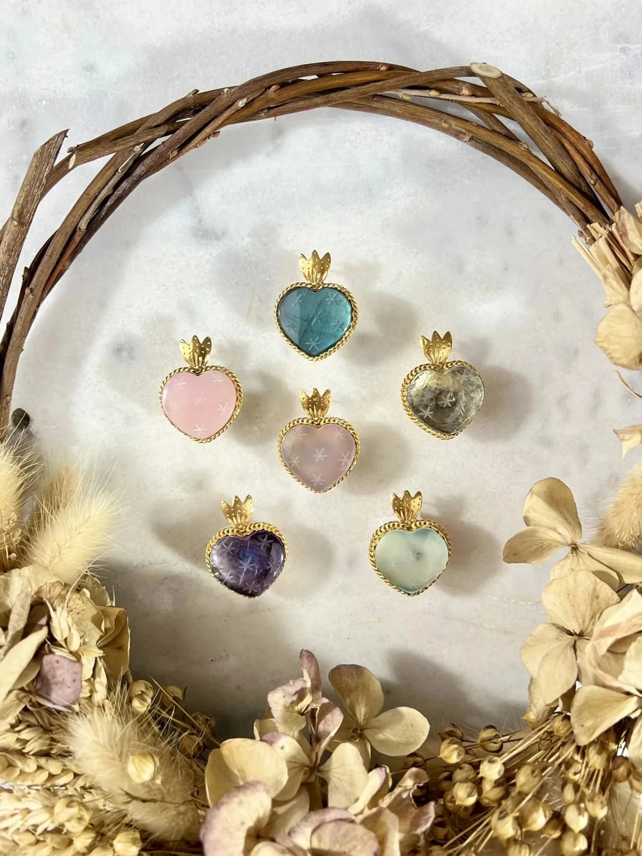 ojigi broche faites un vœu labradorite