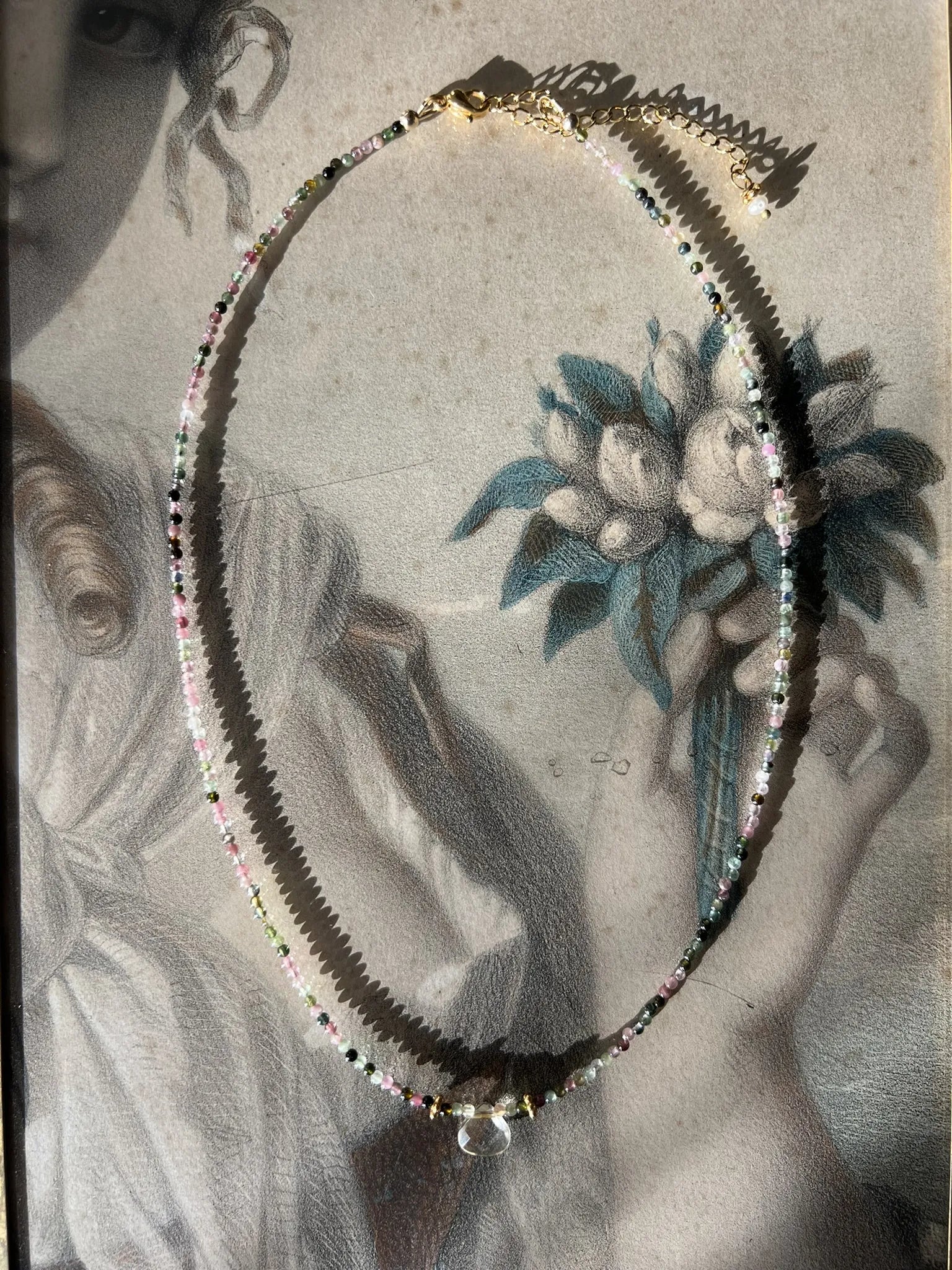 ojigi collier tourmaline et citrine