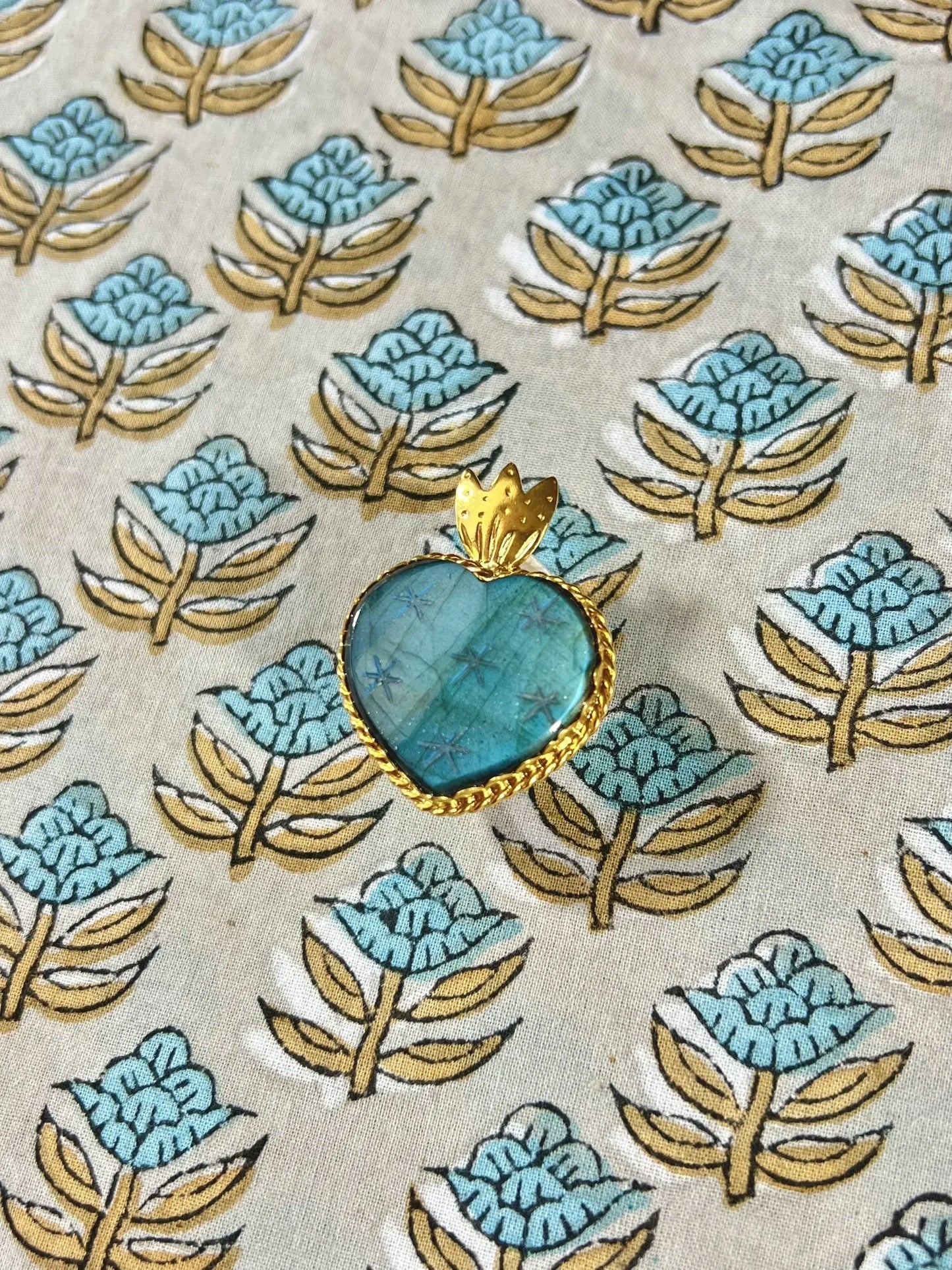 ojigi broche faites un vœu labradorite