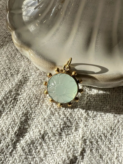ojigi pendentif Bertille calcite aqua