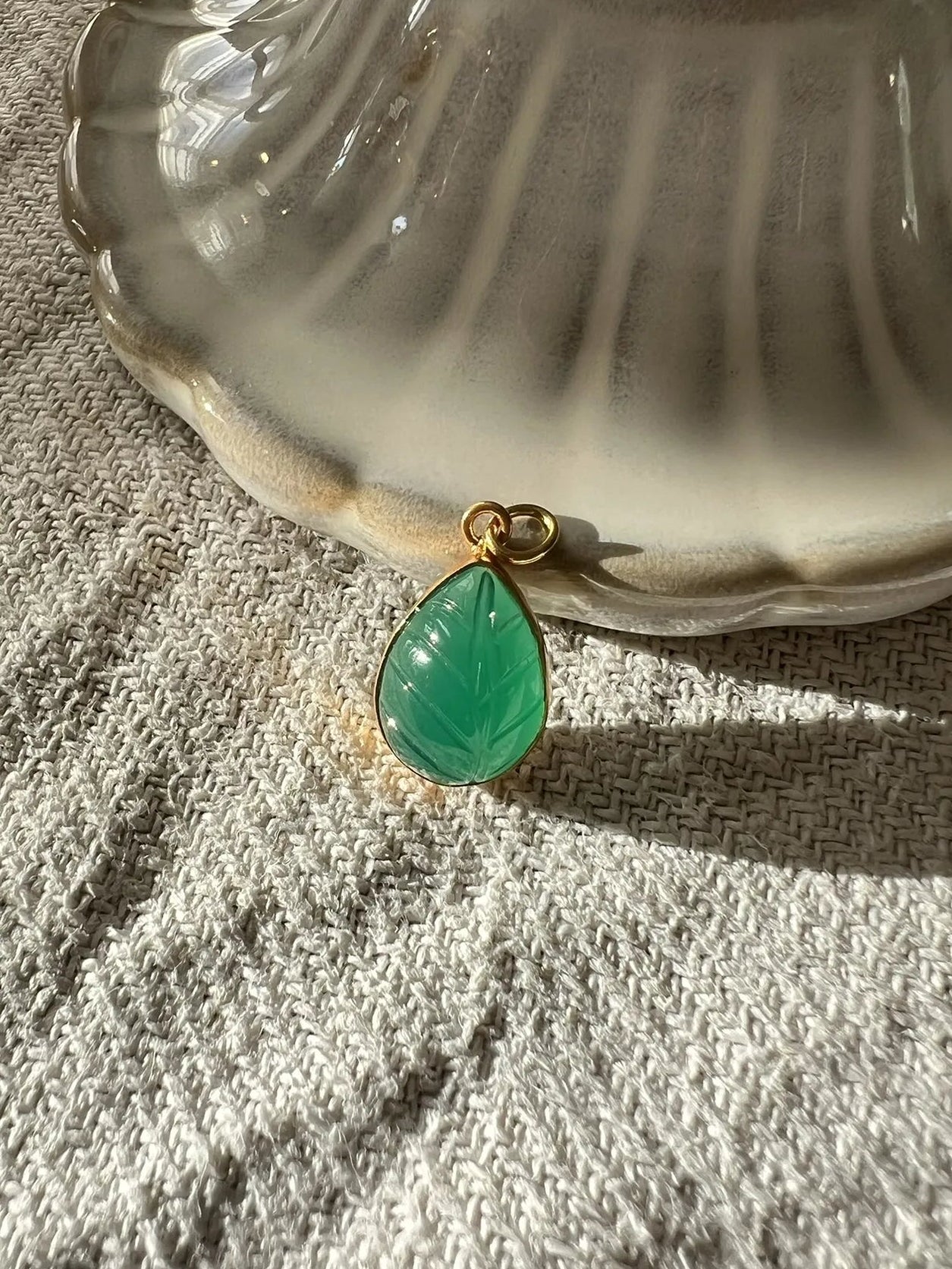 ojigi pendentif Bertille onyx vert