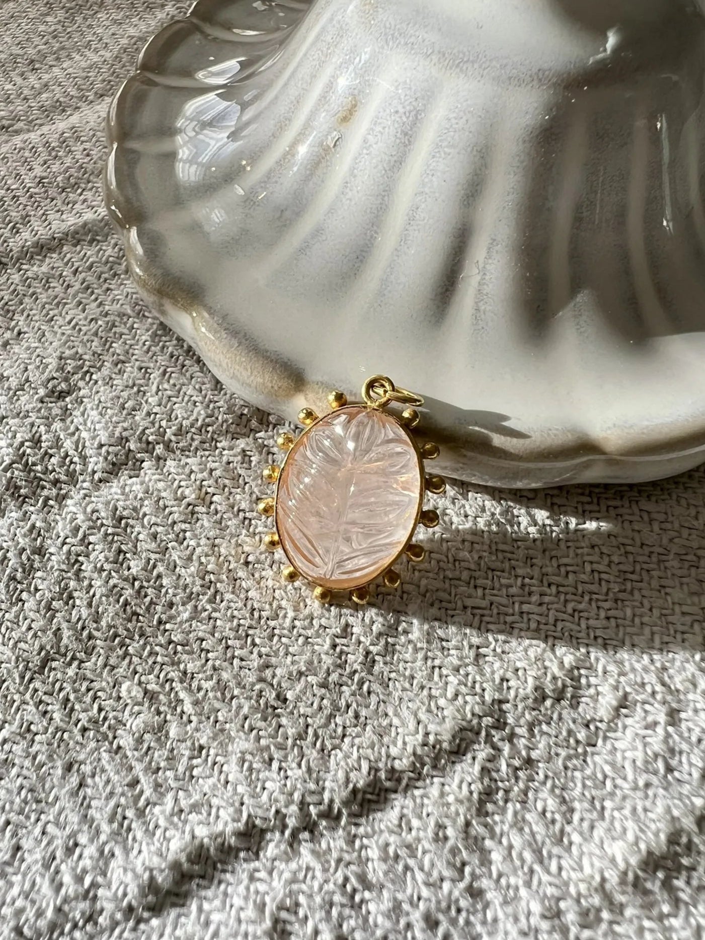 ojigi pendentif Bertille quartz rose