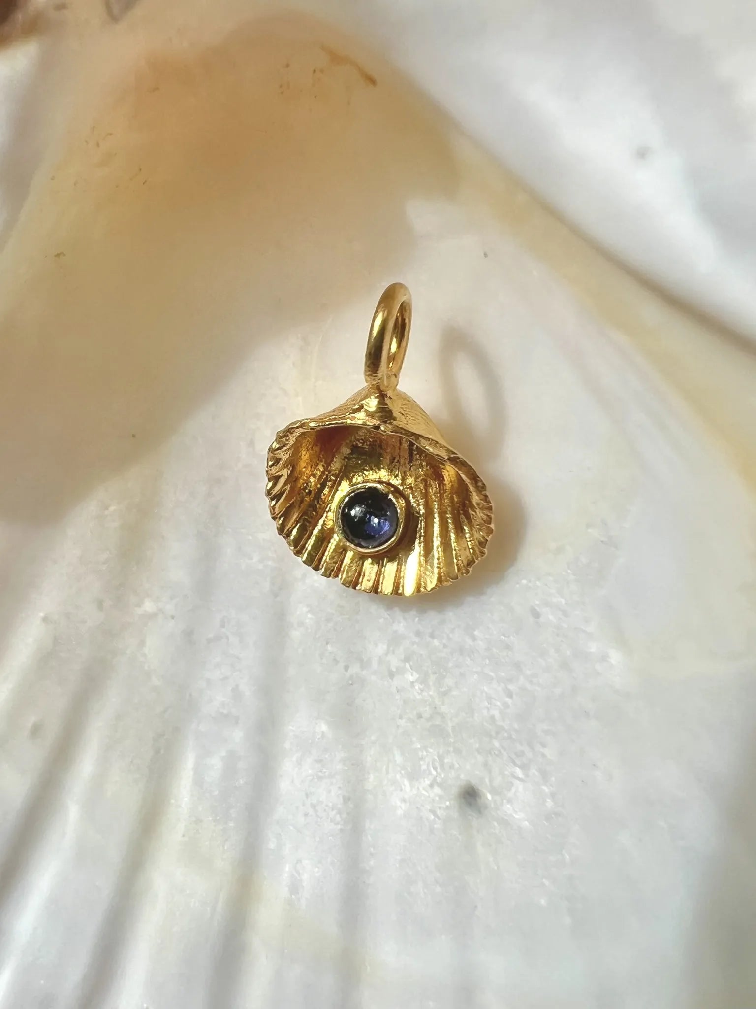 ojigi pendentif coquillage et iolite