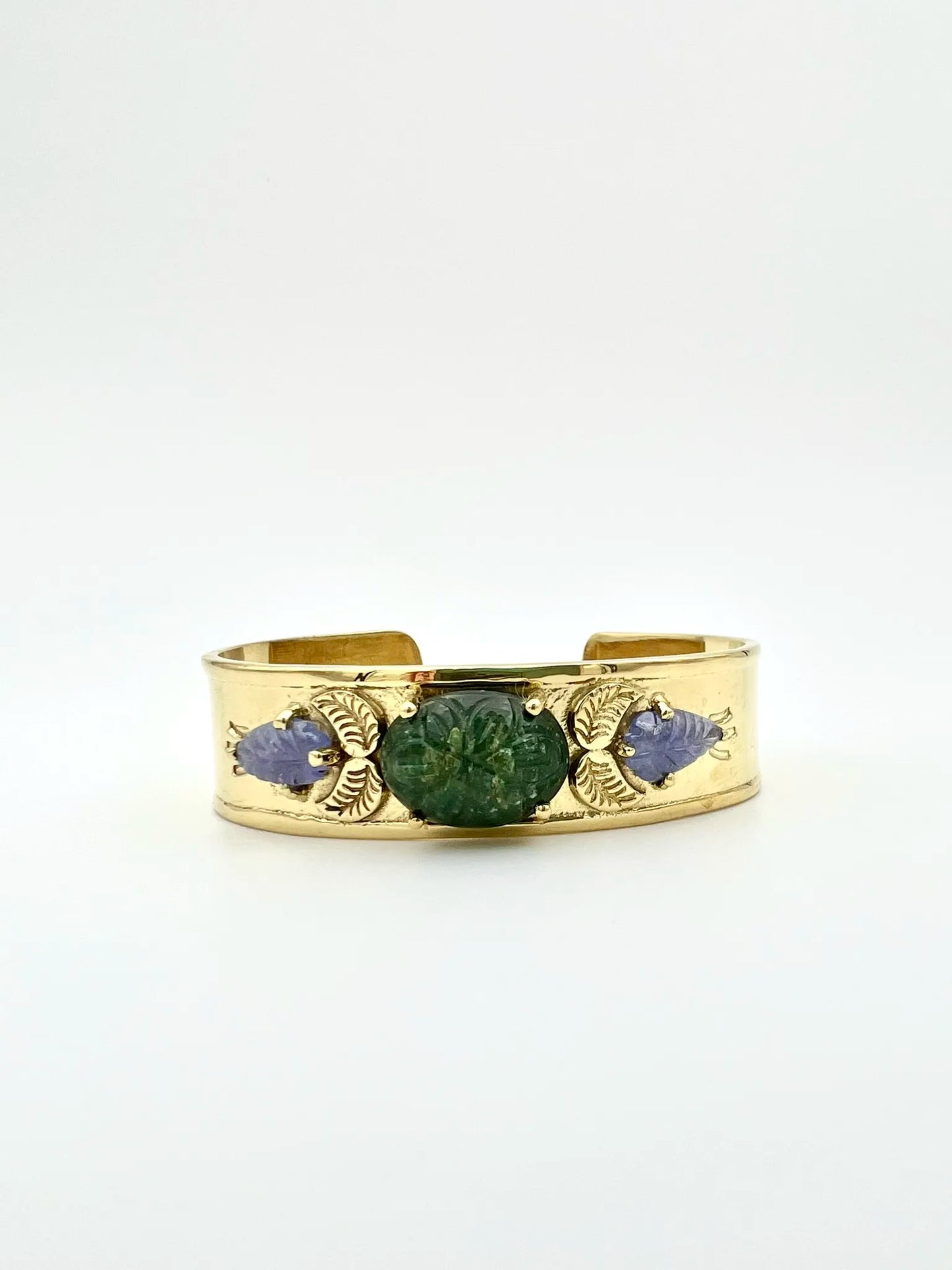 ojigi jonc marguerite jade vert foncé tanzanite