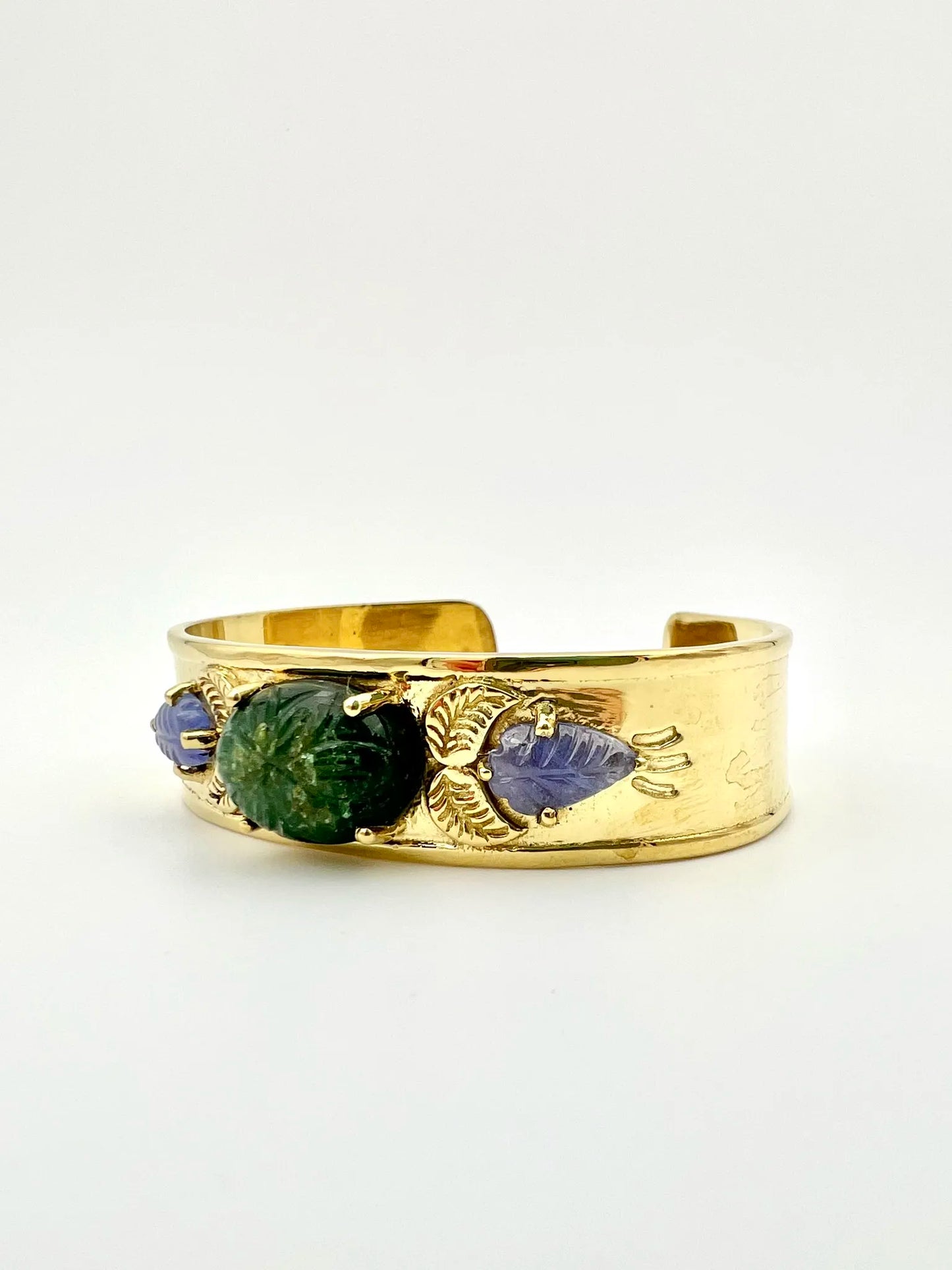 ojigi jonc marguerite jade vert foncé tanzanite